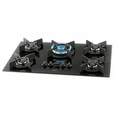 Cooktop a Gás 5 Bocas TC Infinity Vidro Preto Fischer