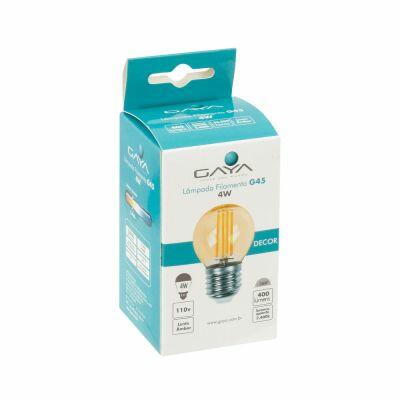 Lâmpada LED Filamento Vintage 9292 G45 Gaya 4W 2400K