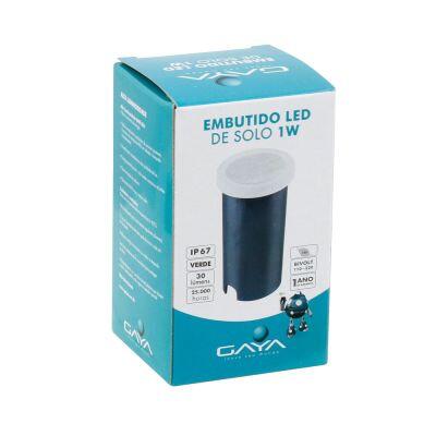 Balizador Peça LED 1W Bivolt Verde Gaya