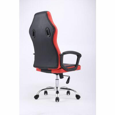 Cadeira de Escritório Gamer Vermelho/Preto Diagonal
