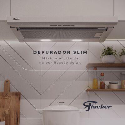 Depurador de Ar Slim 60cm Aço Escovado Fischer