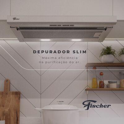 Depurador de Ar Slim 60cm Aço Escovado Fischer