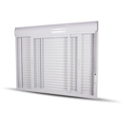 Janela Veneziana Integrada CRV 2 Folhas 120x120cm Branca