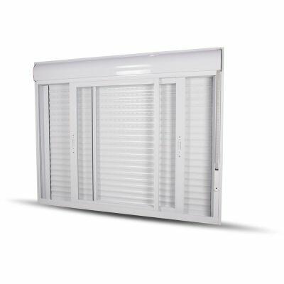 Janela Veneziana Integrada CRV 2 Folhas 120x120cm Branca