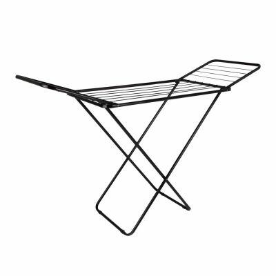 Varal de Chão com Abas Ferro 144cm Preto Mor