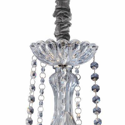 Lustre de Cristal Bronzearte 5 Lâmpadas E14 Clássico Transparente