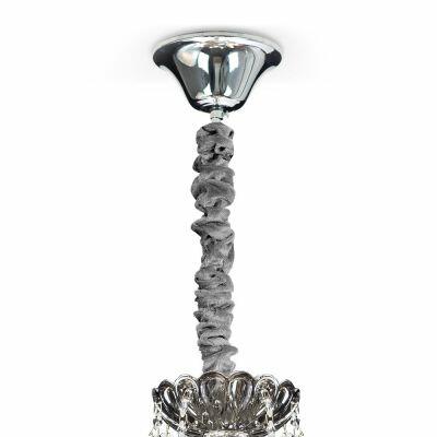 Lustre de Cristal Bronzearte 12 Lâmpadas E14 Clássico Fumê