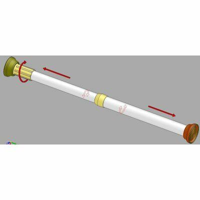 Varão Extensivo 1,05 a 1,90m Branco Bella Arte