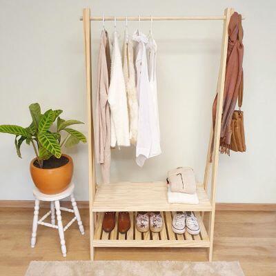 Arara com Sapateira Slim Pinus 160x85x44 Cubo