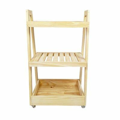 Carrinho Multi Uso Cubo Marcenaria 85x50x35cm Pinus