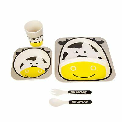 Conjunto de Refeição Infantil Vaca 5 Peças Casa&Ideia