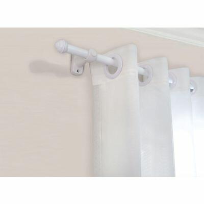 Kit Varão para Cortina Slim 2,5mx19mm Branco Fosco Bella Arte