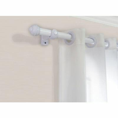 Kit Varão para Cortina Slim 3mx28mm Branco Fosco Bella Arte