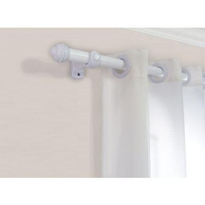 Kit Varão para Cortina Bella Arte Slim 2mx28mm Branco Fosco
