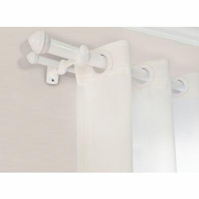 Kit Varão para Cortina Slim 2,5mx19mm Branco Fosco Bella Arte