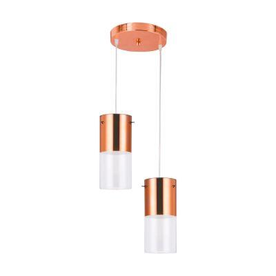 Pendente Bronzearte 2 Lâmpadas Metálico E27 First Cobre