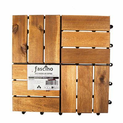 Deck Modular Acácia Madeira Natural 30x30x2,4cm Fascino Deck Modular Acácia Madeira Natural 30x30x2,4cm Fascino