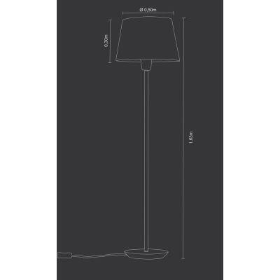 Luminária de Coluna Madelustre Slim 50cm 1 Lâmpada E27 Castanho