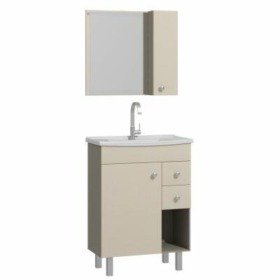 Kit Gabinete para Banheiro MDF/MDP Fiore 60cm C-Linea Kit Gabinete para Banheiro MDF/MDP Fiore 60cm C-Linea