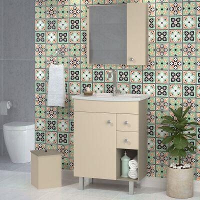 Kit Gabinete para Banheiro MDF/MDP Fiore 60cm C-Linea