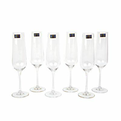 Jogo Taças Cristal Bohemia 210ml 6 Peças