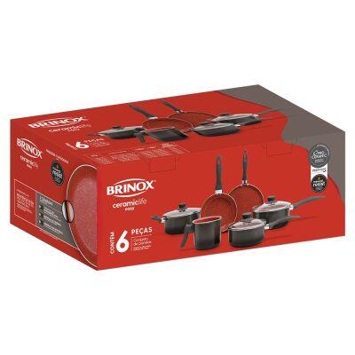 Jogo de Panela Brinox Life Easy 6 Peças Vermelho