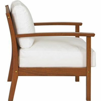 Poltrona de Madeira com Estofado Tramontina Fitt Branca
