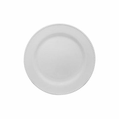 Prato Raso Yoi Perla Corona 27cm Branco Cerâmica