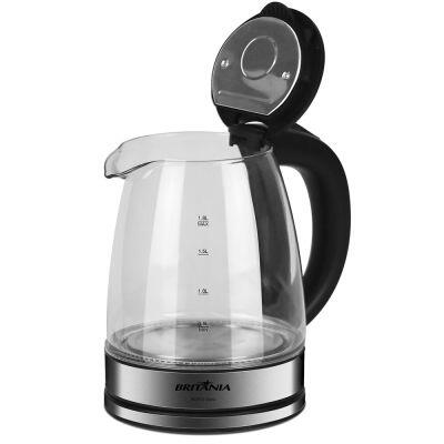 Chaleira Elétrica BCH11 Glass 1,8L Preto/Prata Britânia