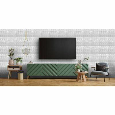 Placa Decorativa Pirâmide 40x40 3D Branco 10 Peças Kasabelle