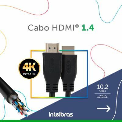Cabo HDMI 1.4 de 2,0m CH 1420 Preto Intelbras