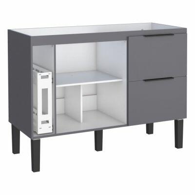 Balcão de Cozinha Cisne 114cm Cinza Cozimax Balcão de Cozinha Cisne 114cm Cinza Cozimax
