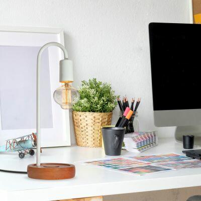 Abajur Flam 1 Lâmpada E27 Branco Taschibra