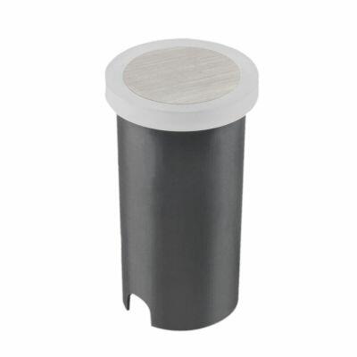Embutido de Solo Ring LED Redondo Cinza 1w 3.000k Luz Branco Quente Blumenau Iluminação