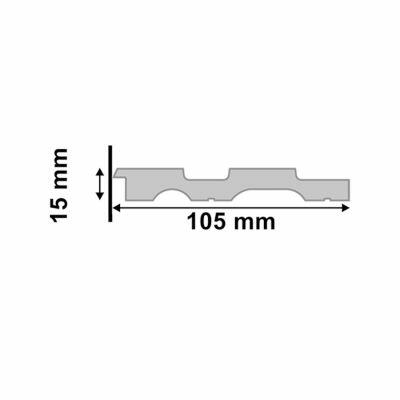 Faixa Ripada 10,5x280 Branco Santa Luzia