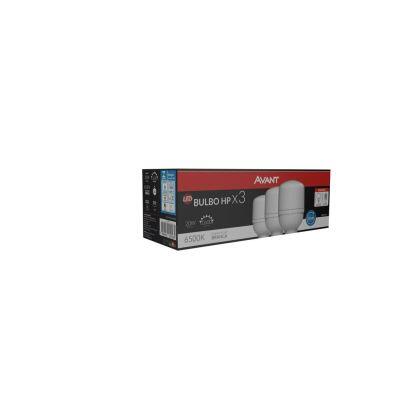 Pacote 3 Lâmpadas High LED 20W Bulbo 6500K Bivolt Luz Branca Avant Pacote 3 Lâmpadas High LED 20W Bulbo 6500K Bivolt Luz Branca Avant