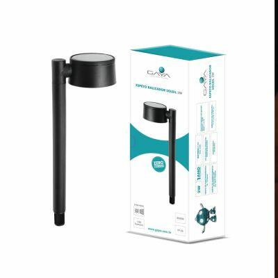 Espeto Jardim Solar 2W Soleil Preto 2 Unidades Luz Branca Gaya