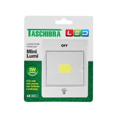 Mini Luminária LED Portátil Luz Branca Taschibra Mini Luminária LED Portátil Luz Branca Taschibra