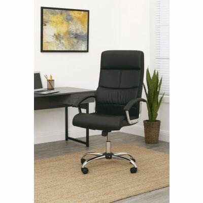 Cadeira de escritório The Office com braço Preta Diagonal