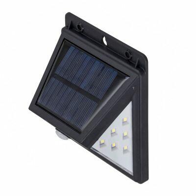 Luminária Solar Solon com Sensor Preto 3000K Luz Amarela Gaya
