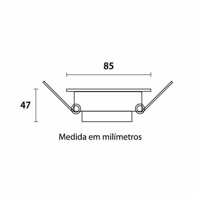 Spot Embutido p/ 1 Lâmpada Quadrado Lince Preto Blumenau Iluminação