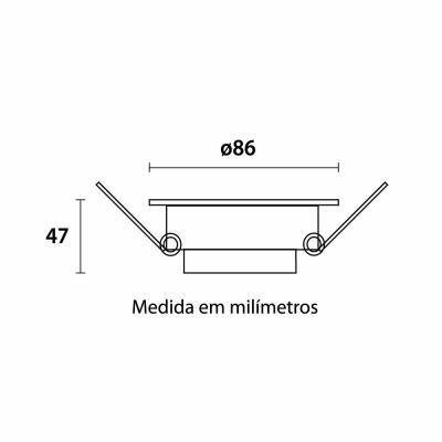 Spot Embutido p/ 1 Lâmpada Redondo Lince Branco Blumenau Iluminação