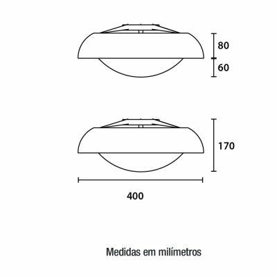 Plafon 2 Lâmpadas Ergo E27 Branco Blumenau Iluminação