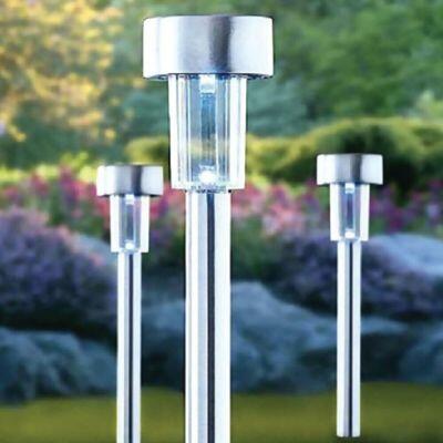 Espeto Balizador Solar LED 1W 6500K Inox Gaya
