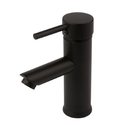 Kit Torneira Misturador para Banheiro de Mesa + Acess&oacute;rio Linfa Preto Fosco Addra