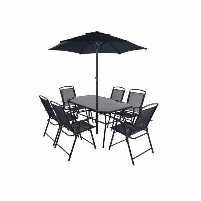 Conjunto de Jardim Caribe 8 Peças Aço Fascino