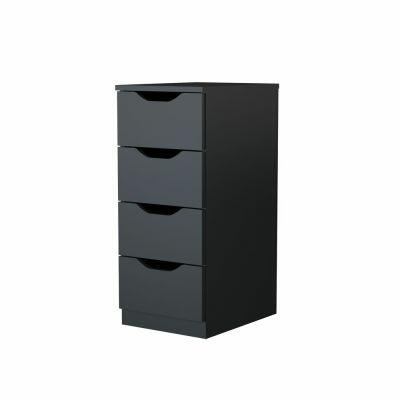 Gaveteiro Multiuso com 4 gavetas 40,3x30,3x71,2cm Preto Multivisão