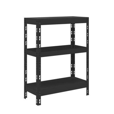 Estante Stronger com 3 prateleiras de aço Preto Multivisão
