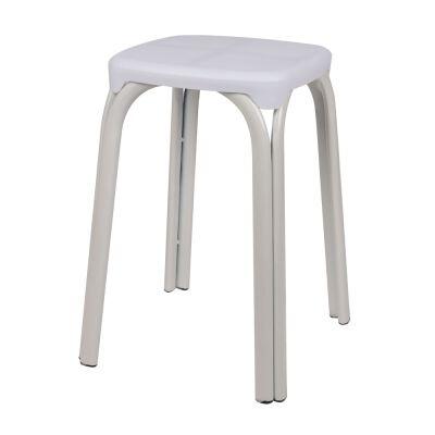 Banqueta Square Ferro Branco Diagonal Banqueta Square Ferro Branco Diagonal
