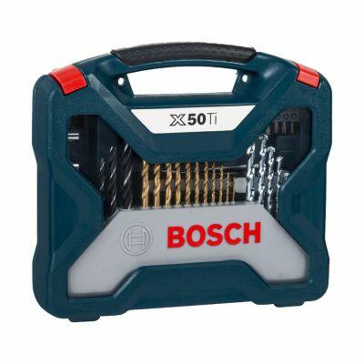 Kit Brocas para Fixar e Parafusar X-Line 50 Peças de Titanium Cinza Bosch